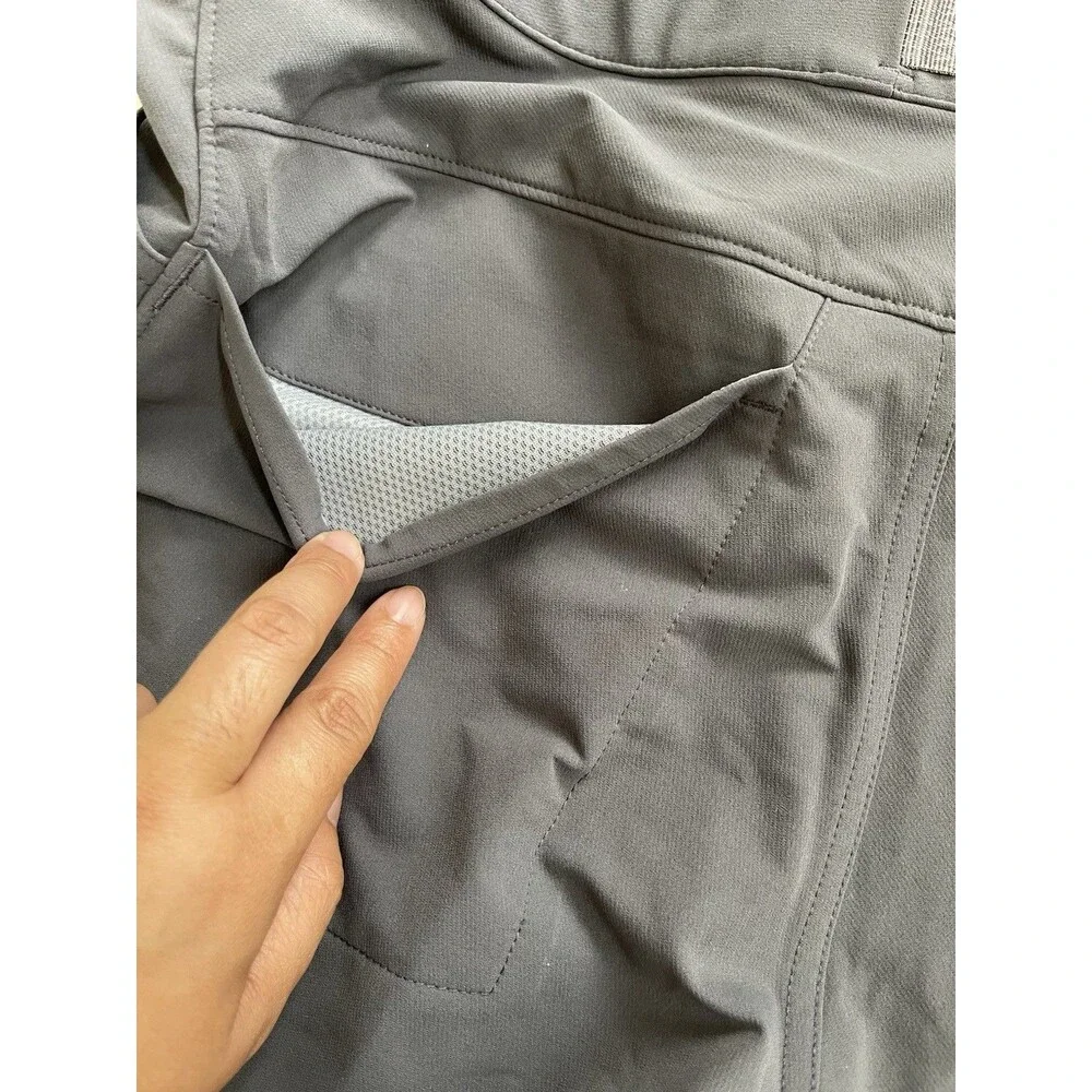 REI Co-op Men's Gray Track Pants 40W x 30L Semi-Fitted Zip Pocket Activated